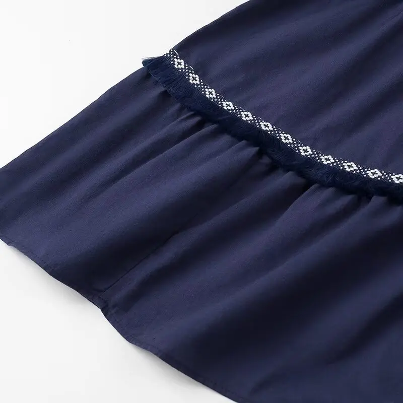 HH Summer Fashion Women Dresses V-Neck Sleeveless Back Zipper Lace Decorative Tassels Woman High Street Vestidos Dress Mujer
