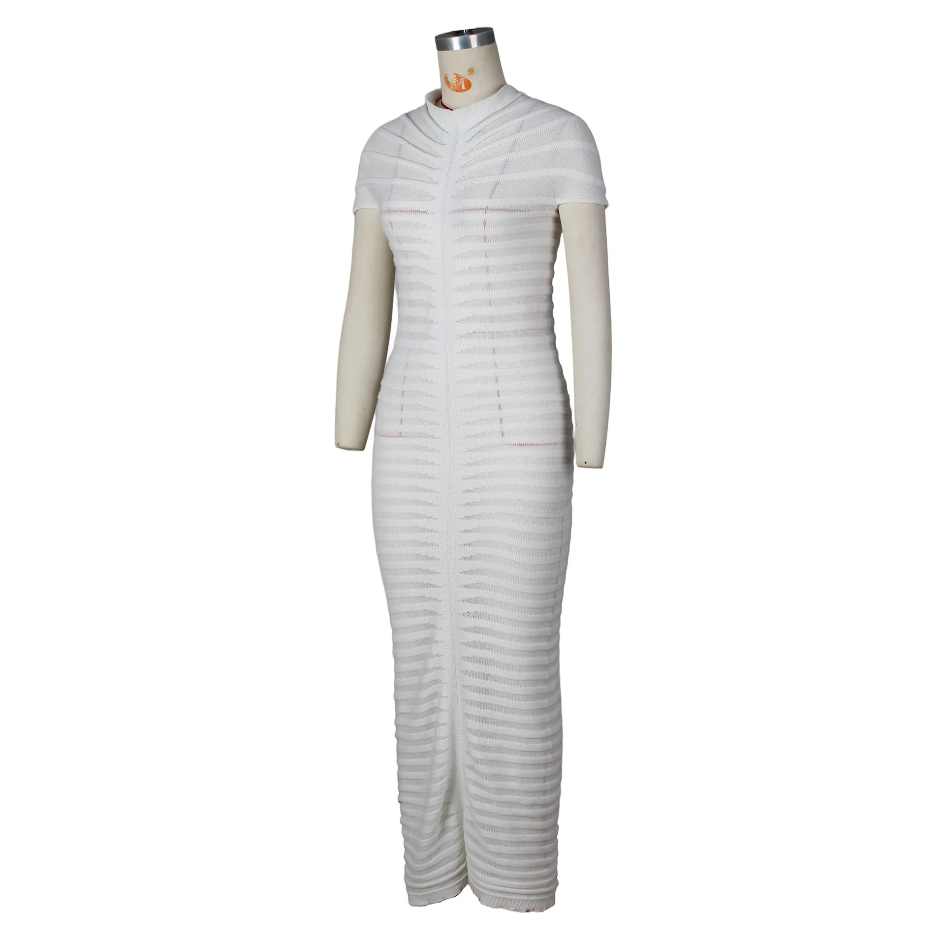 Sexy Bodycon Long Dress Women 2025 Summer Slim Fashion Short Sleeve Bandage Maxi Party Dresses Woman Skirt Elegant Vestidos