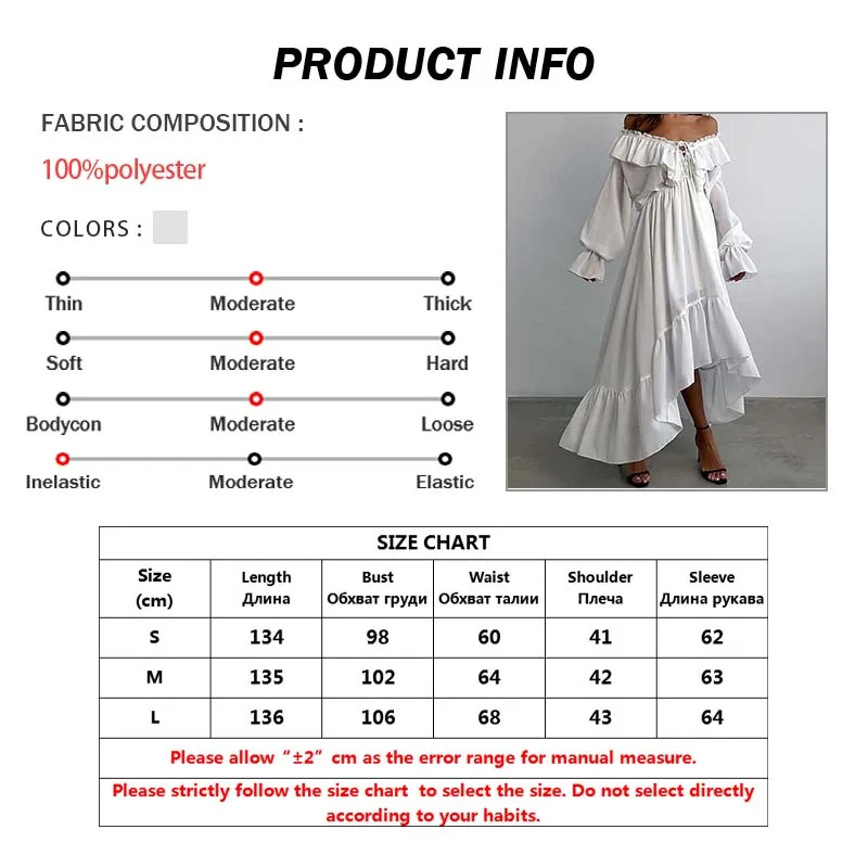 Oymimi Elegant White Ruffled Dresses 2025 Woman Fashion V-Neck Lace-Up Long Sleeve Dresses Casual High Waist Floor-Length Dress