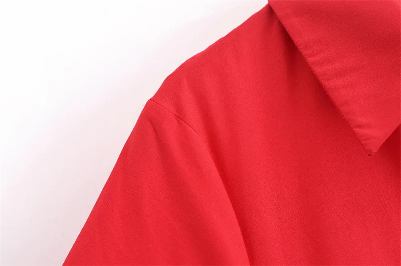 Women's Short Sleeve Shirt Dress With Casual Pockets Decoration Classic Long Dresses Summer Fashion Lapel Vestidos Para Mujer