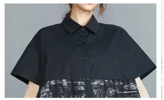 short sleeve black mesh vintage floral new in dresses for women casual loose long summer shirt dress elegant clothing 2026