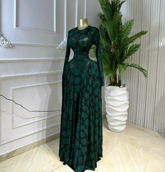 CM.YAYA Women Lace Up O-neck Long Sleeve Big Swing A-line Maxi Dress 2026 Sexy Parties Education Vacation Long Dresses Vestidos
