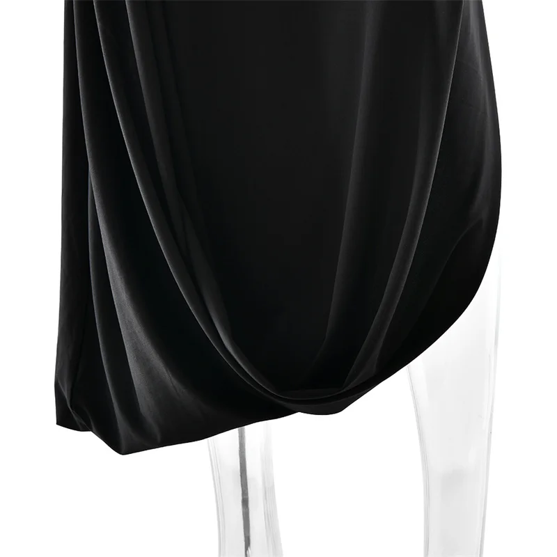 Blifanbo Split Turtleneck Sexy Maxi Dress Women Gown One-shoulder High Waist Bodycon Solid Fashion Club Party Long Dress Elegant