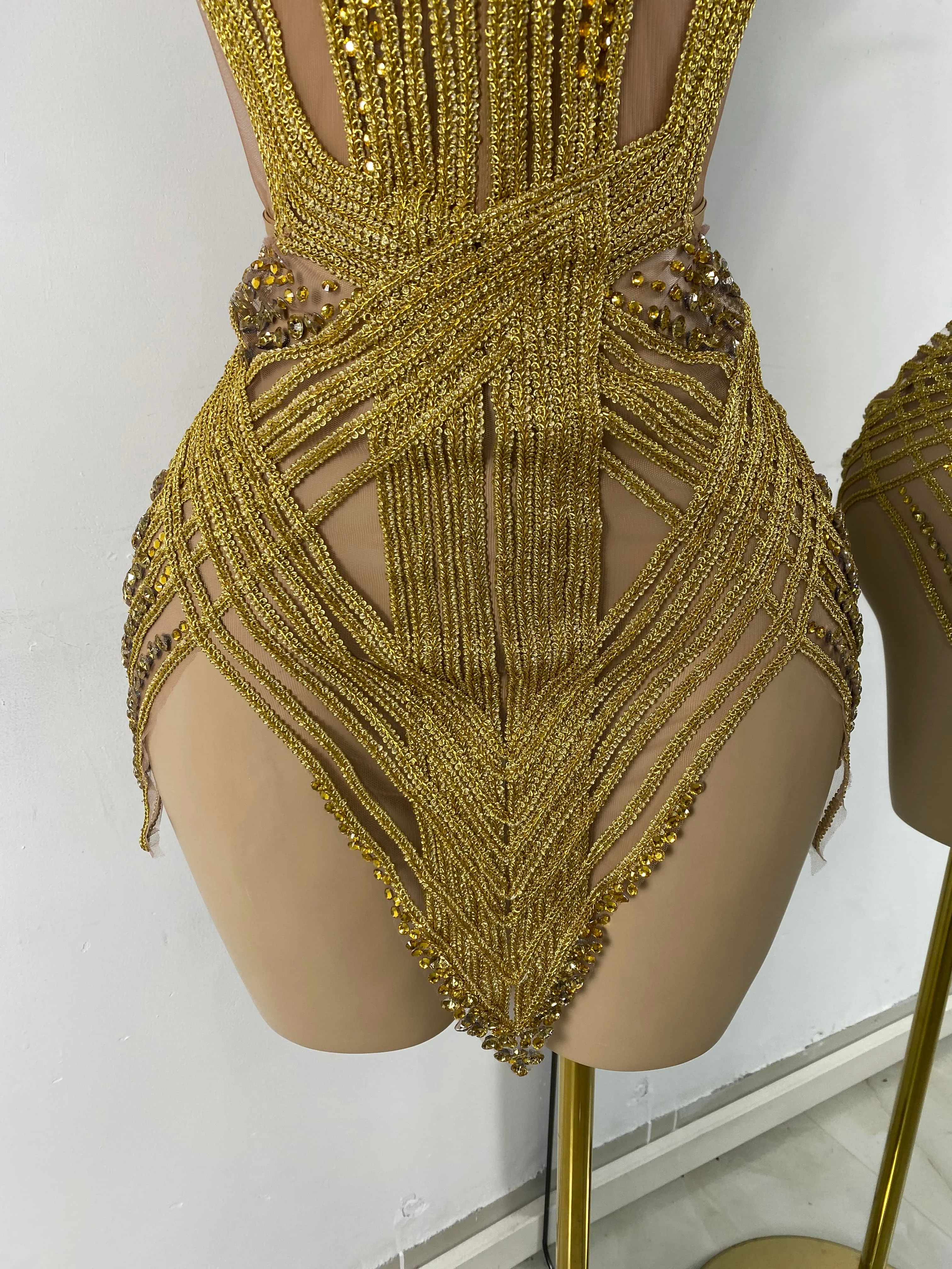 Women Sexy Sprakly Strapless Mesh See Through Mini Birthday Dress Evening Party Nightclub Performance Costume Stage Wear