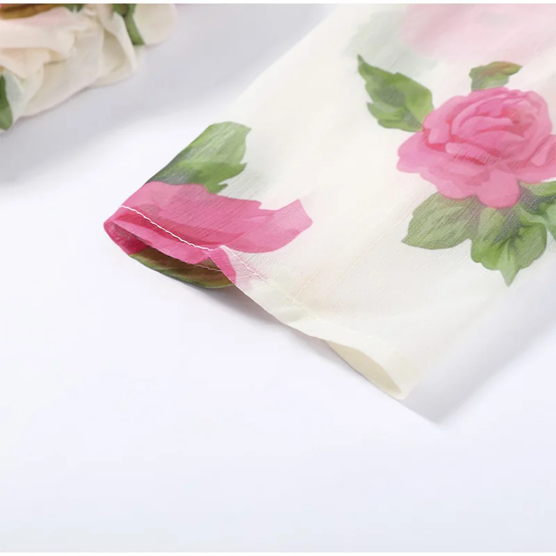 Casual Printed 3D Flower Dress Women Full Sleeve V-Neck Pleated Hip Package Lady Mini Dresses 2026 Summer Female Vacation Robe