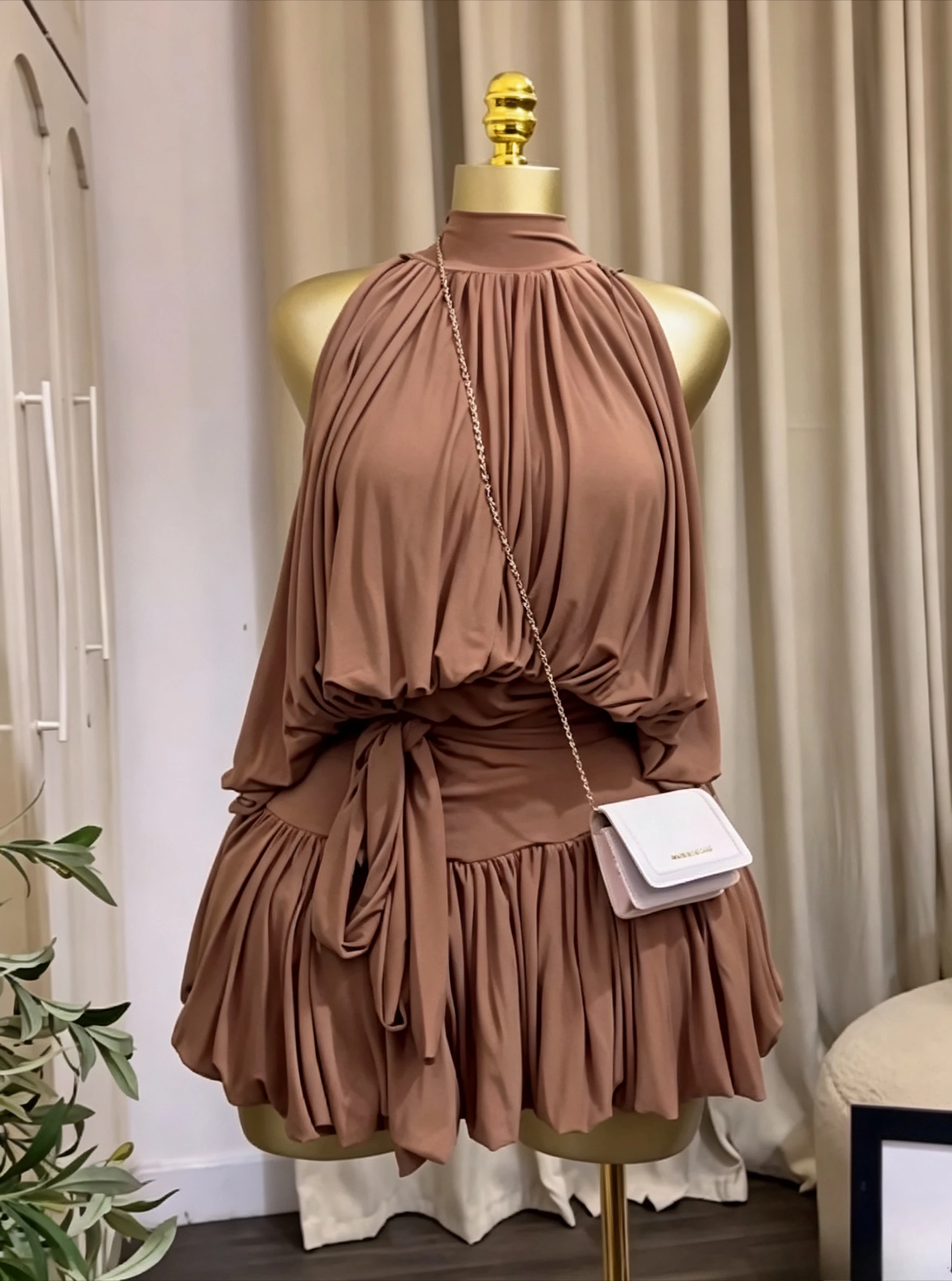CM.YAYA Women Dress Sleeveless Halter Ruched Ball Gown Mini Dress with Shorts 2026 Beach Party Elegant Holiday Birthday Outfits