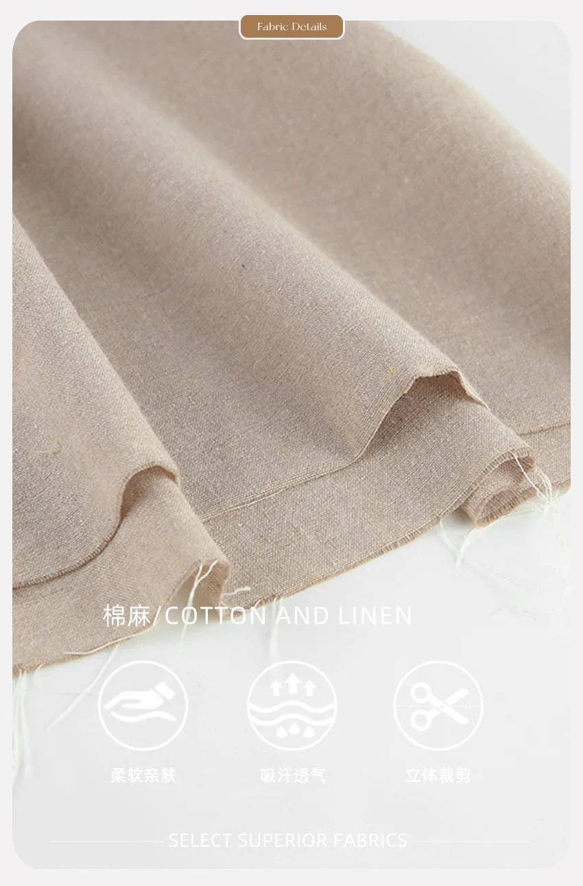 Cotton Linen Suspender Dress Spring and Summer Women's Beach Style Fake Casual Loose Soft Ruffled Edge A-line Suspender Dress