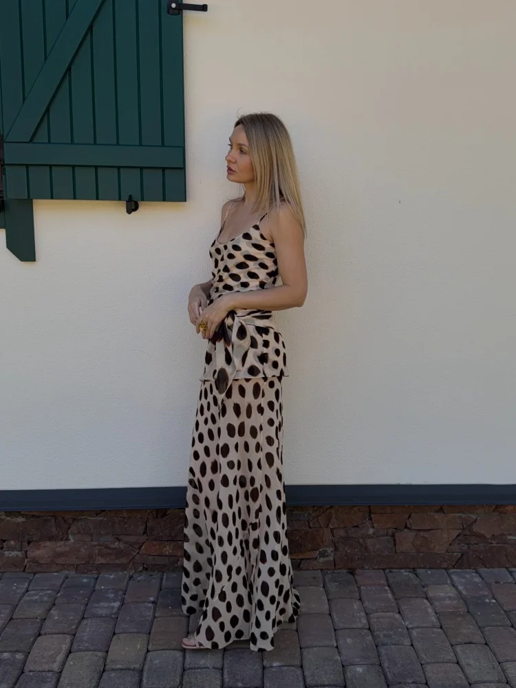 Fashion Polka Dot Patchwork Vestido Women Elegant Spaghetti Strap Slim Fit Bodycon Dresses Summer Vacation Date Club Outfit 2026