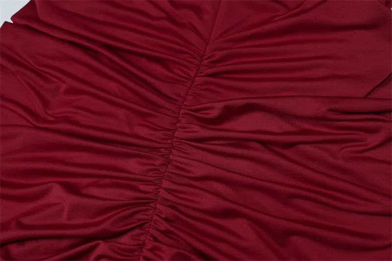 Mozision Halter Ruched Sleeveless Sexy Maxi Dress Women Gown Fashion Slim High Waist Evening Club Party Split Long Dress