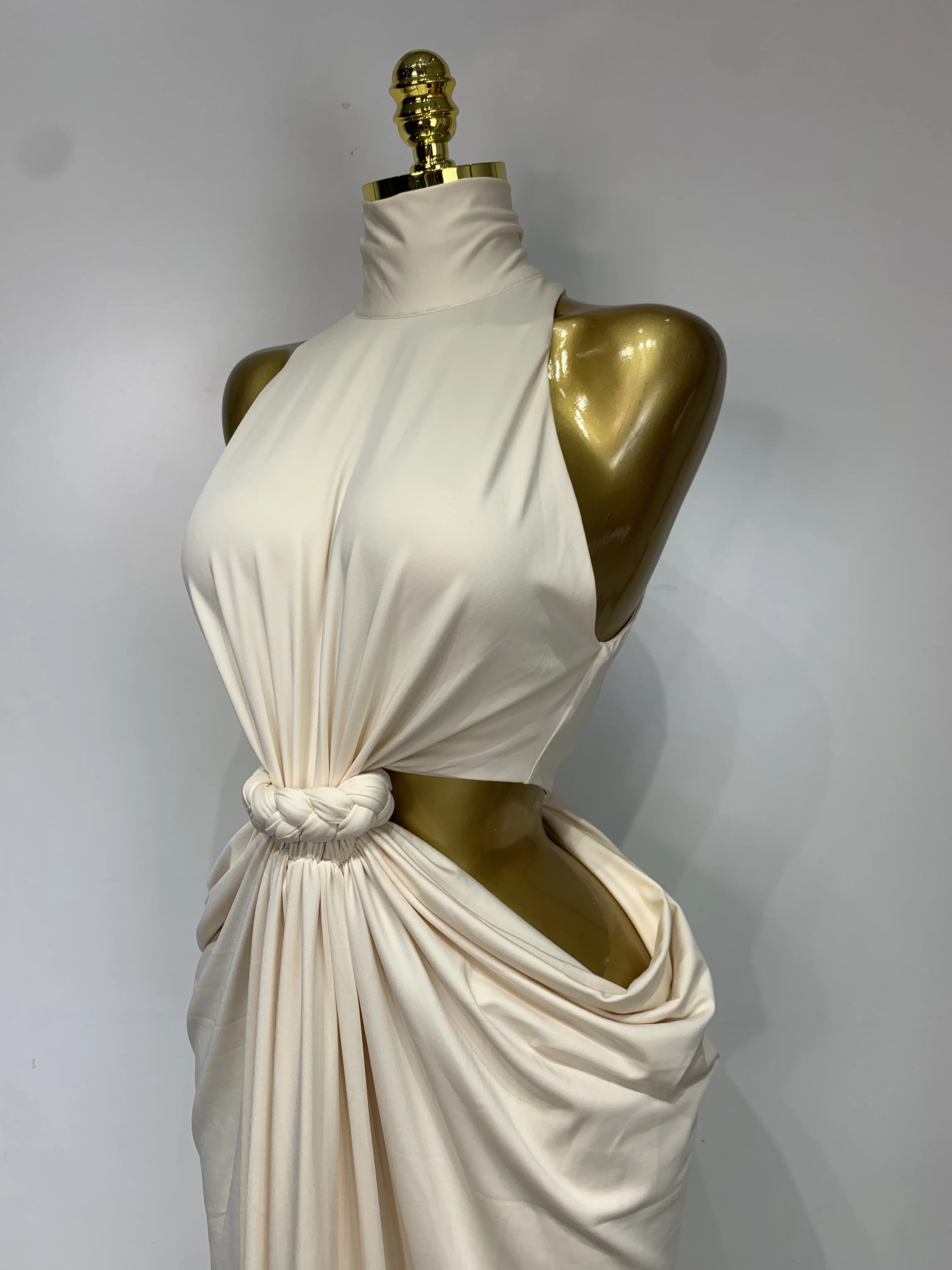 Women Sleeveless Sexy Cut Out Maxi Long Bodycon Dresses Luxury Birthday Evening Party Celebrity Elegant Wedding Guest Dress