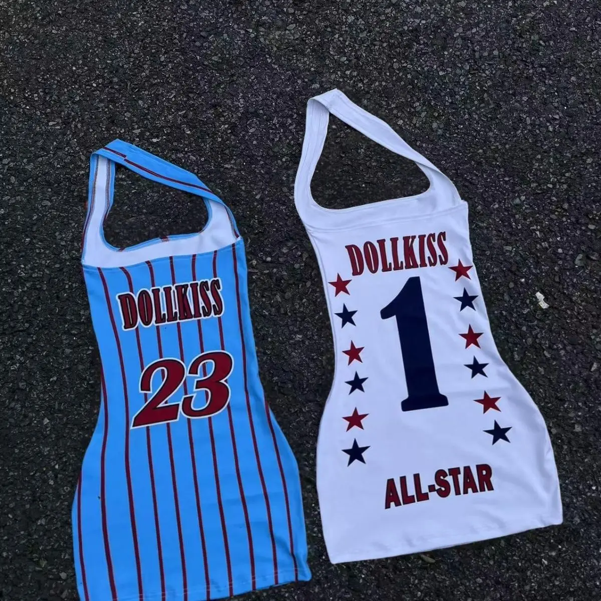2025 Streetwear Letter Printing Halter Dress Harajuku Sexy Sleeveless Mini Dresses Y2k Aesthetic Women Backless Bodycon Vestidos