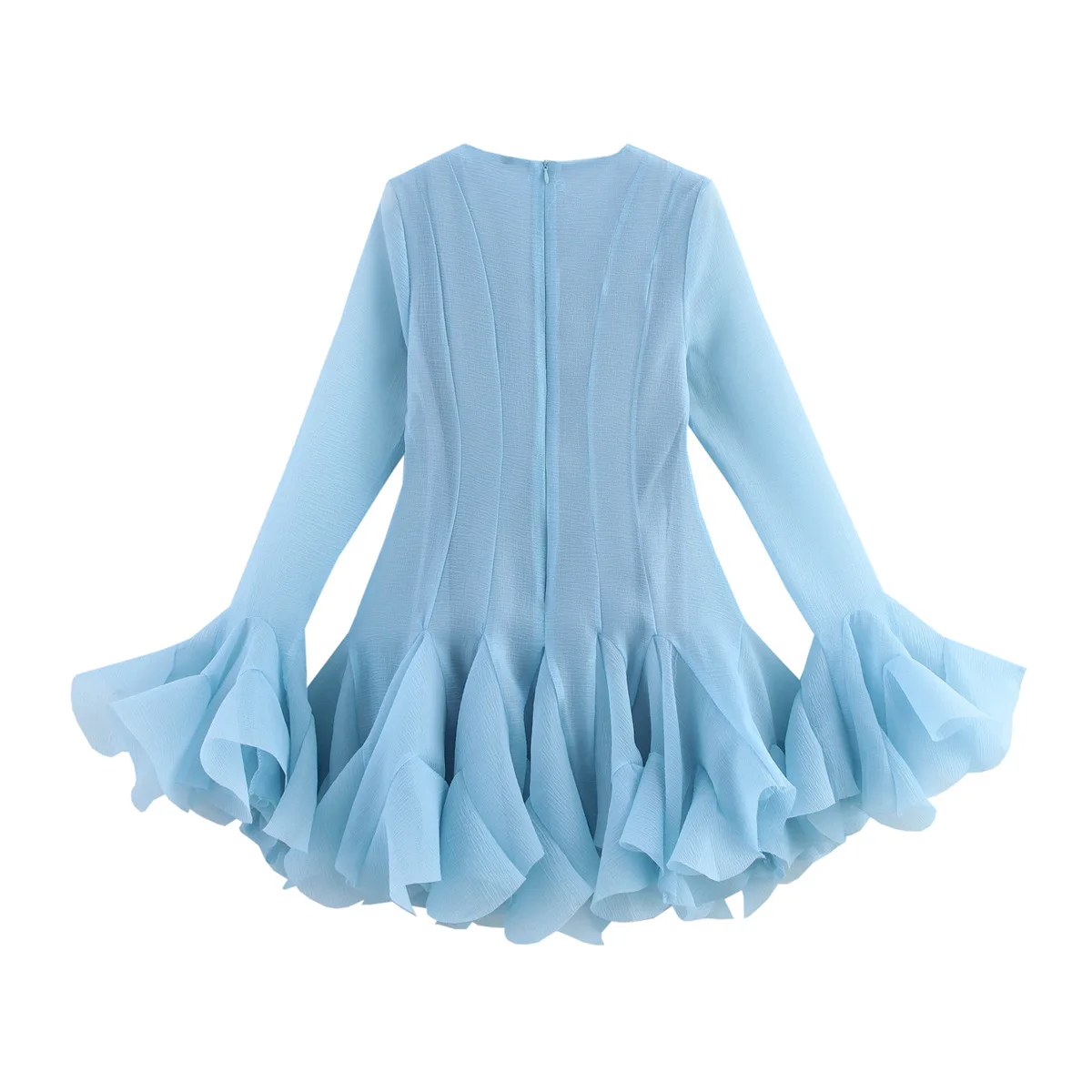 CM.YAYA Women flare long sleeve Printed Big Swing Ball Gown Dress 2025 Summer Holiday Night Club Party Vestidos Sexy Dresses