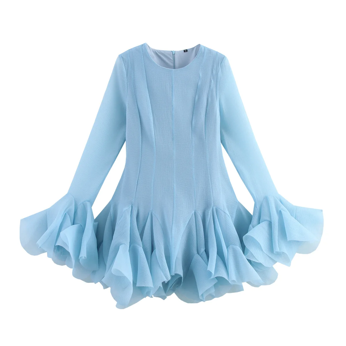 CM.YAYA Women flare long sleeve Printed Big Swing Ball Gown Dress 2025 Summer Holiday Night Club Party Vestidos Sexy Dresses