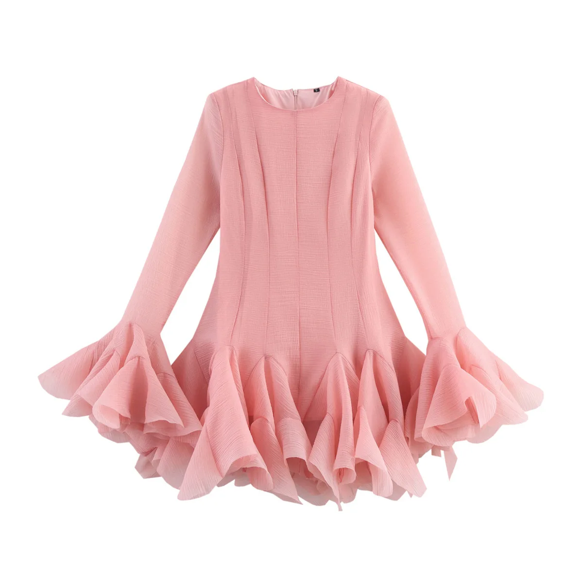 CM.YAYA Women flare long sleeve Printed Big Swing Ball Gown Dress 2025 Summer Holiday Night Club Party Vestidos Sexy Dresses