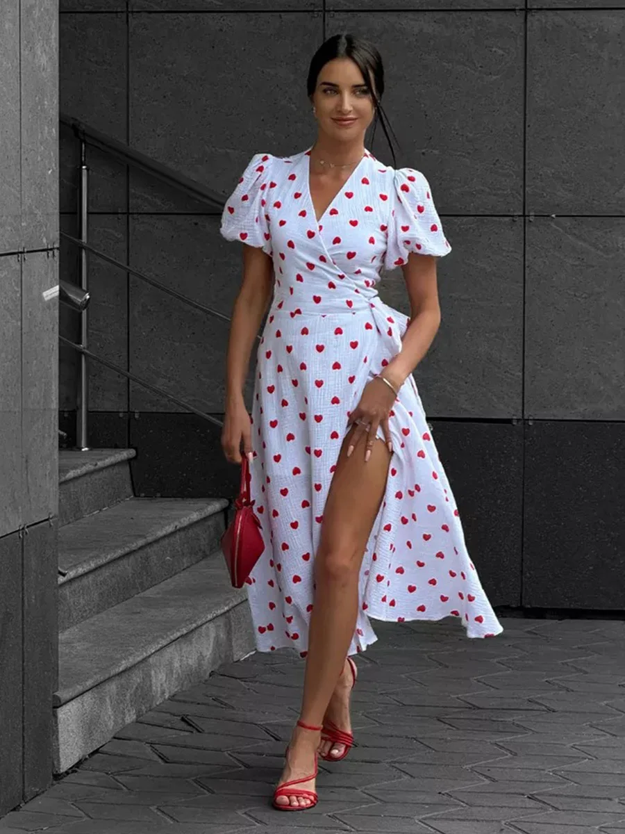 Bornladies Women's 100% Cotton A-Line Midi Dress Summer 2025 Floral Jacquard Elegant Beige Flowy Long Dress for Women
