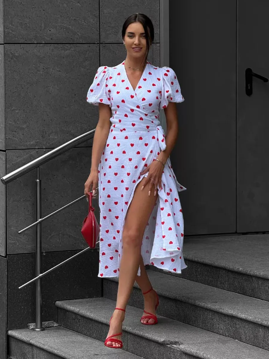 Bornladies Women's 100% Cotton A-Line Midi Dress Summer 2025 Floral Jacquard Elegant Beige Flowy Long Dress for Women