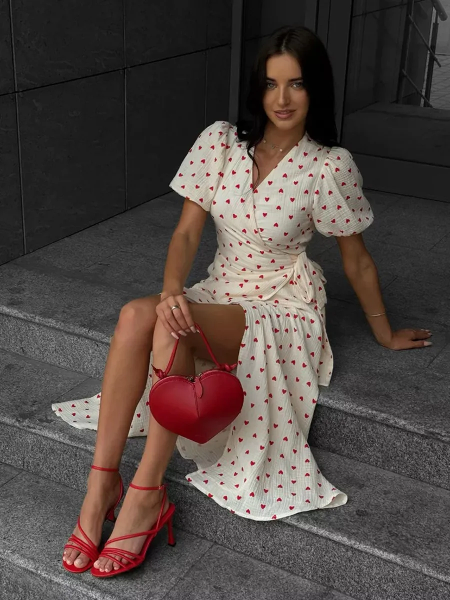 Bornladies Women's 100% Cotton A-Line Midi Dress Summer 2025 Floral Jacquard Elegant Beige Flowy Long Dress for Women