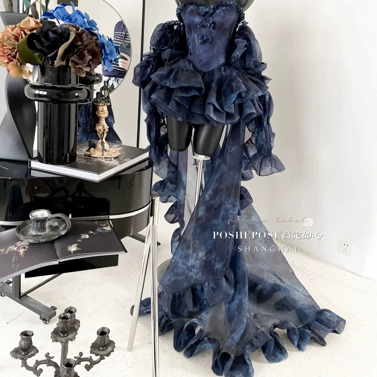 Princess Style Lolita Trailing Dress for Women Spring Summer New Sexy Girl Tube Top Birthday Party Dress Elegant Fluffy Dresses