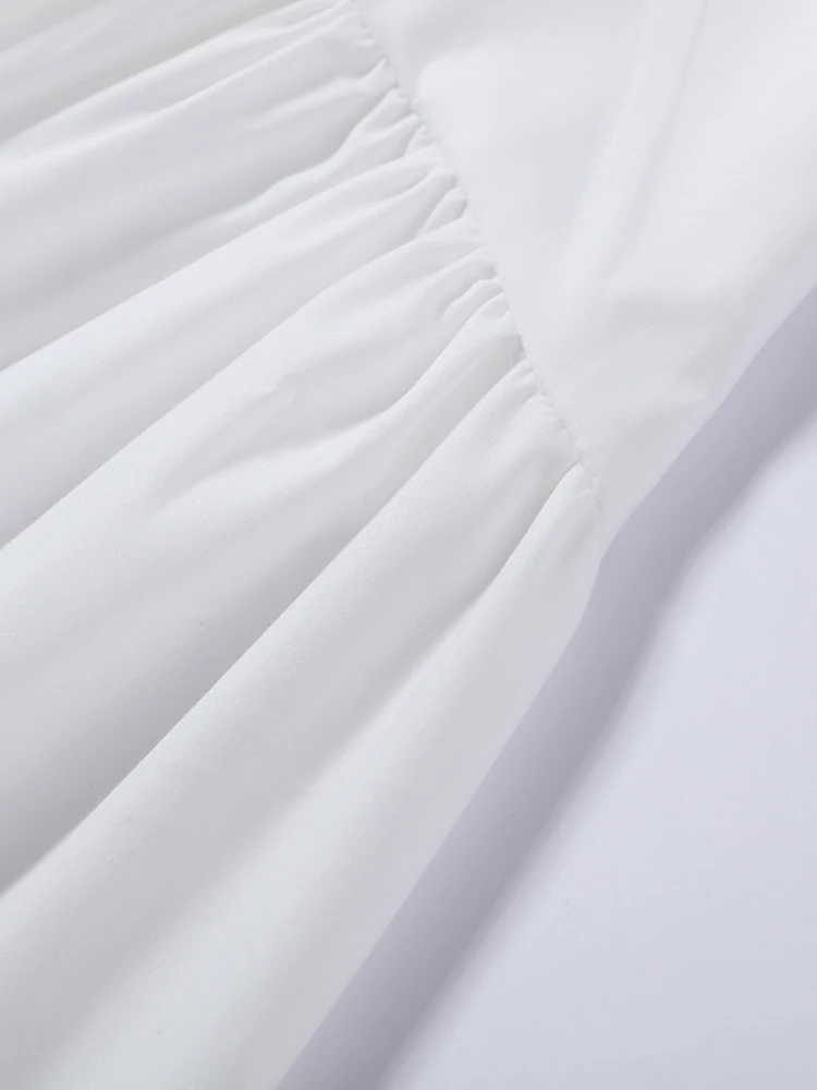 Minimalist White Boat Neck Midi Dress Women Elegant Cap Sleeve A-line Flare Eyelet Embroidery Vestido Wedding Formal Party Gown