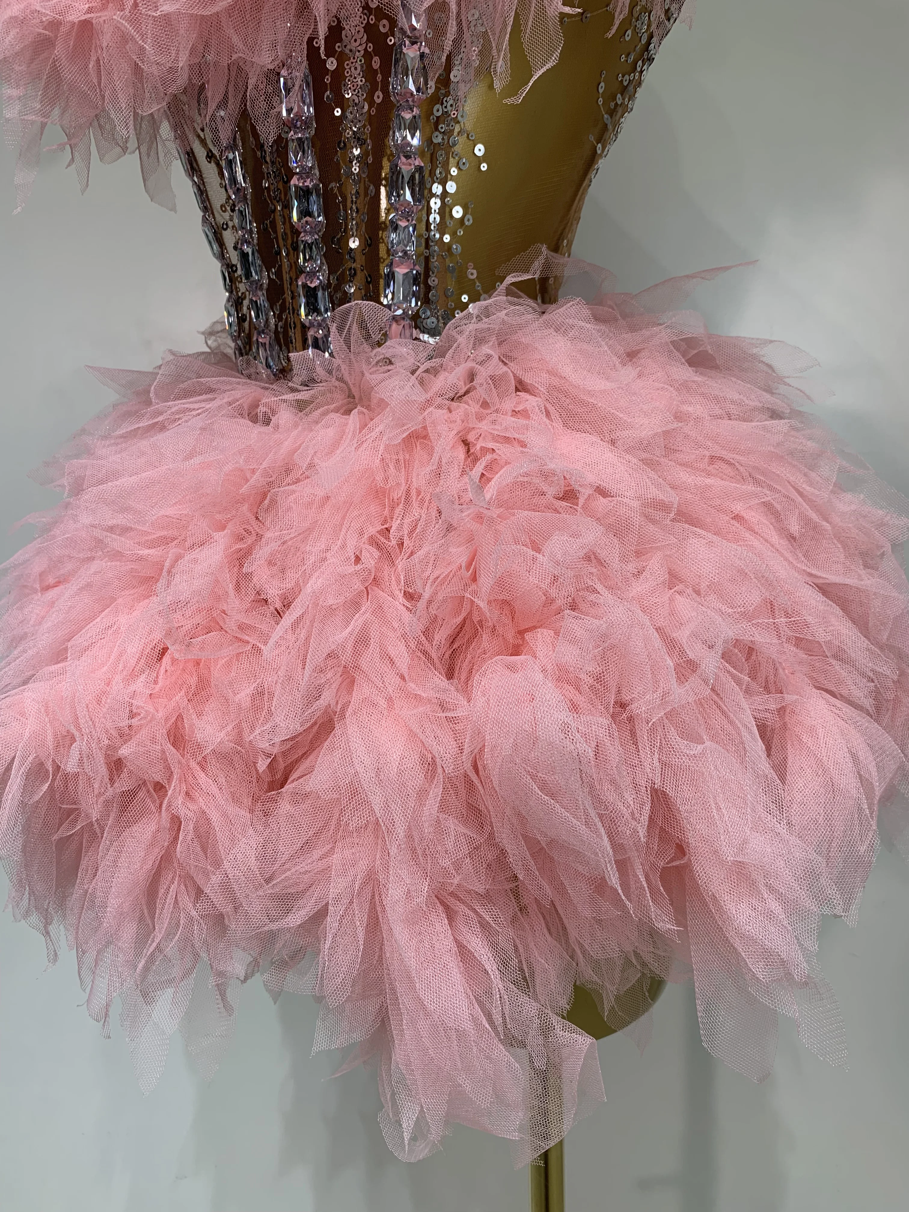 Women Sexy Strapless Mesh 2 Pieces Set Celebrity Nightlcub Party Birthday Photo Shoot Outfit 2025 Prom Gown Birthday Dress