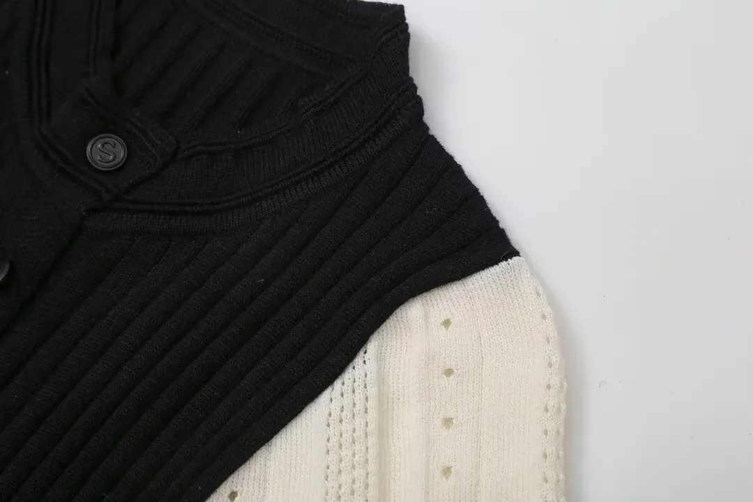 Knitted Maxi Dress For Women elegant Short Sleeve Hollow Out Ribbed Long Dresses O-Neck High Waist Lady Knitwear