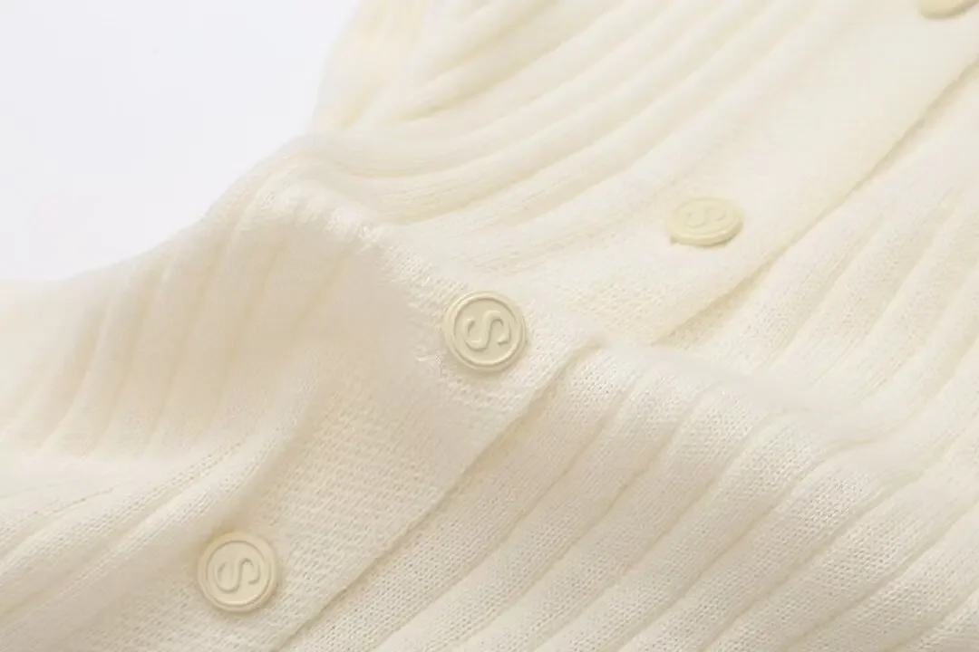 Knitted Maxi Dress For Women elegant Short Sleeve Hollow Out Ribbed Long Dresses O-Neck High Waist Lady Knitwear