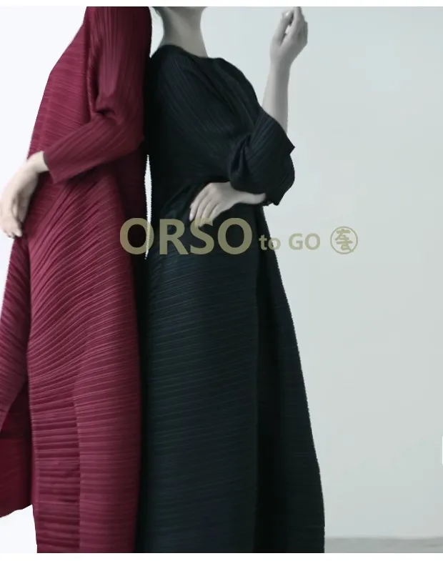 Miyake Pleated Original Design Large Size Dress Women's Spring Summer New Korean Style Causal Long Loose Clothes