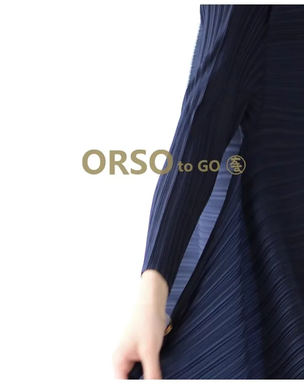 Miyake Pleated Original Design Large Size Dress Women's Spring Summer New Korean Style Causal Long Loose Clothes