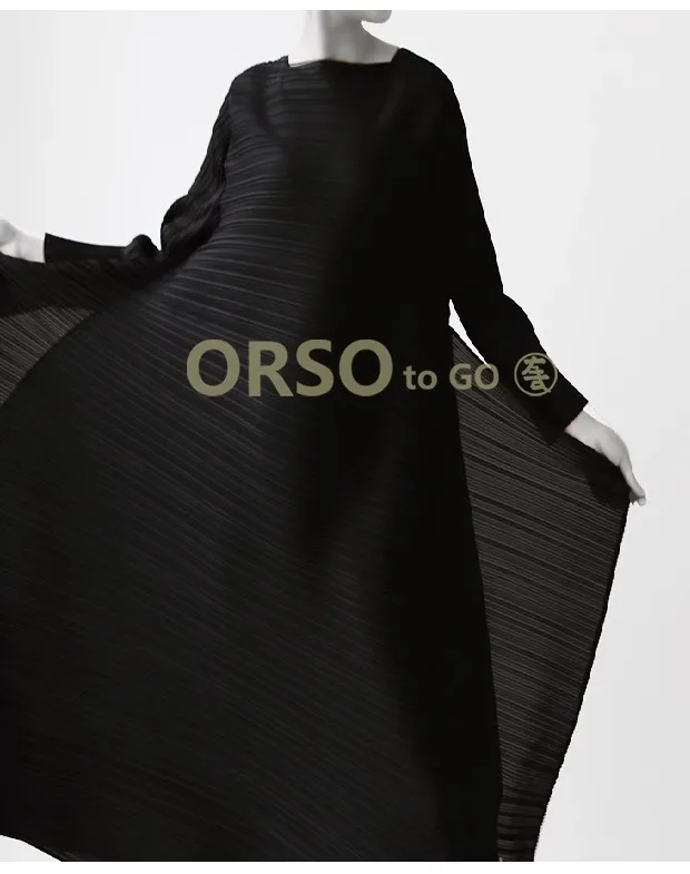 Miyake Pleated Original Design Large Size Dress Women's Spring Summer New Korean Style Causal Long Loose Clothes