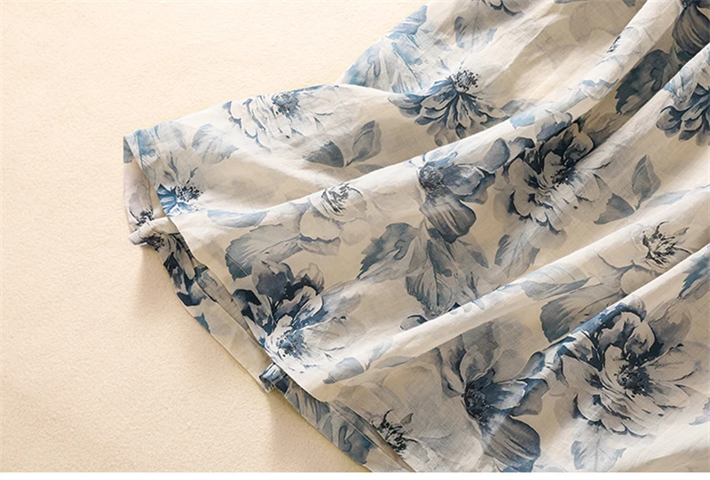 Short Sleeve Print Vintage Long Dresses For Women 2026 New Summer Fashion Casual Loose Dress Femme Robe Vestidos Elegant Clothes