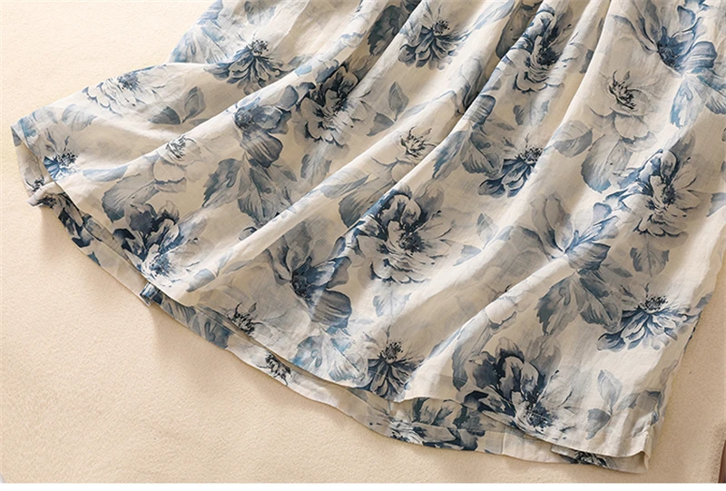 Short Sleeve Print Vintage Long Dresses For Women 2026 New Summer Fashion Casual Loose Dress Femme Robe Vestidos Elegant Clothes