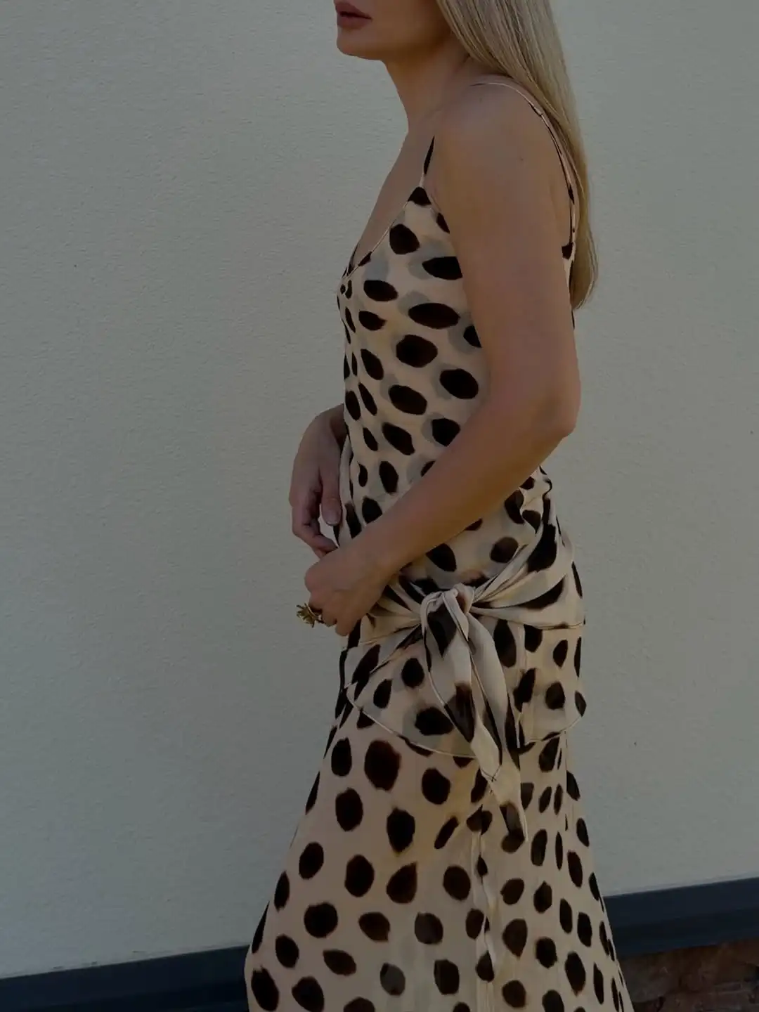 Women Trendy Animal Print Slip Dress V-neck Ruched Drawstring Sexy Maxi Dresses Beach Stylish Retro Vacation Summer Party Outfit