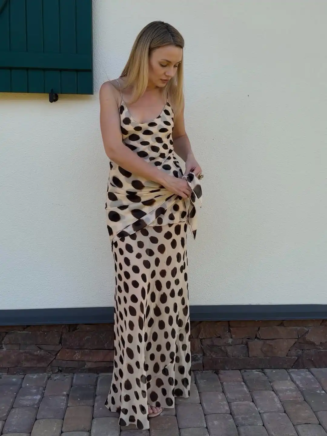 Women Trendy Animal Print Slip Dress V-neck Ruched Drawstring Sexy Maxi Dresses Beach Stylish Retro Vacation Summer Party Outfit