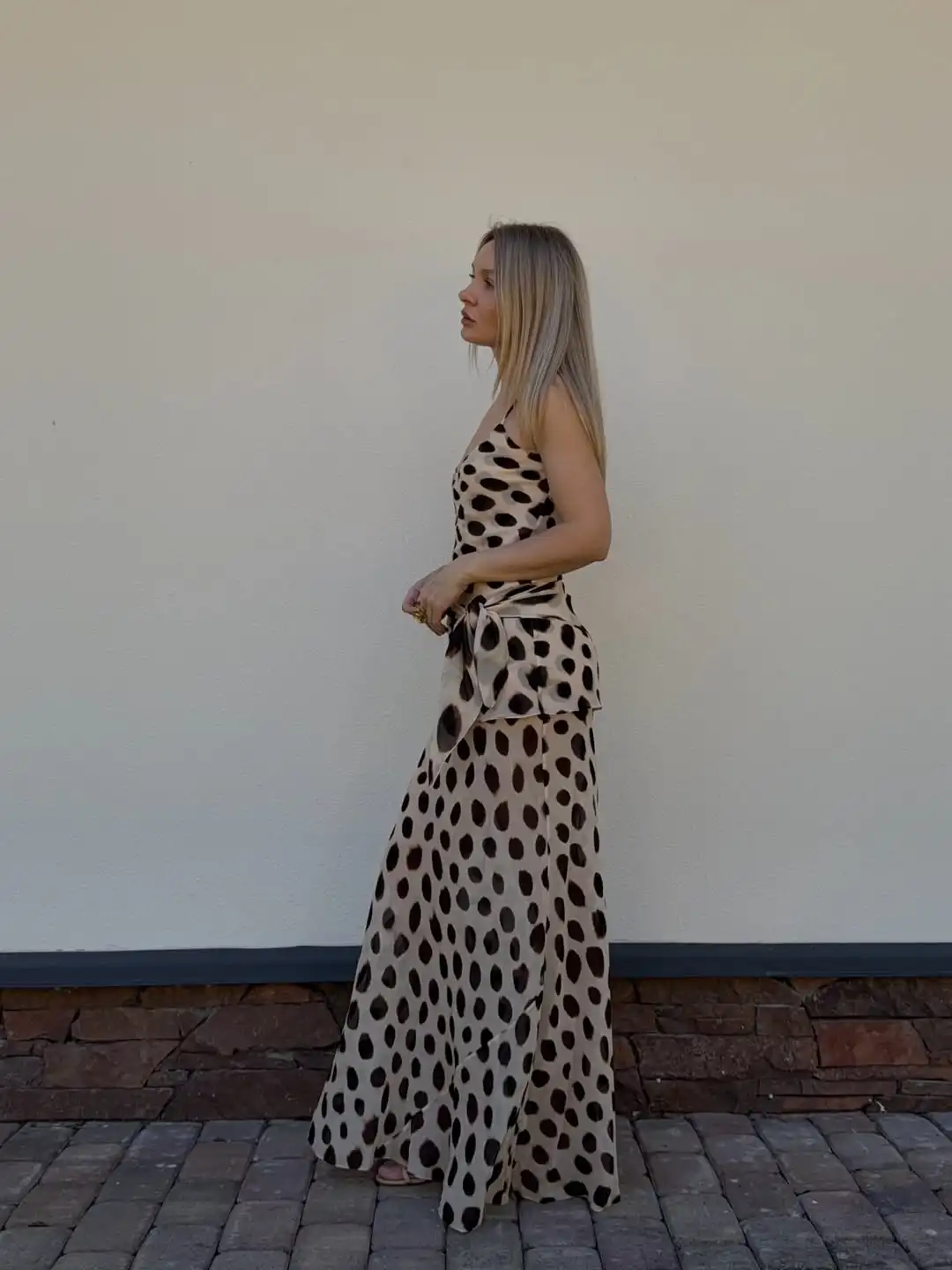Women Trendy Animal Print Slip Dress V-neck Ruched Drawstring Sexy Maxi Dresses Beach Stylish Retro Vacation Summer Party Outfit