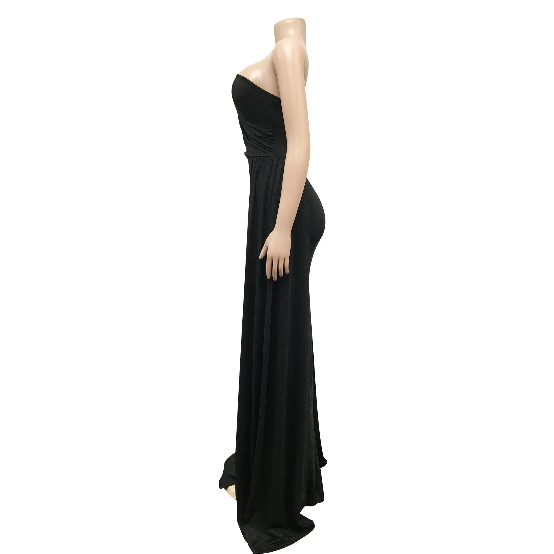 CM.YAYA One Shoulder Skew Neck Tassel Side Floor Length Mermaid Long Maxi Dress Women 2022 Sexy Party Club Even Prom Dresses