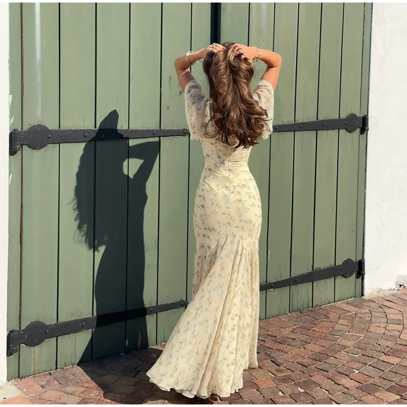 Chic Satin Lace Trim Midi Dress For Women Solid Patchwork Short Sleeve V-neck Summer Dresses 2026 Elegant Summer Holiday Gown