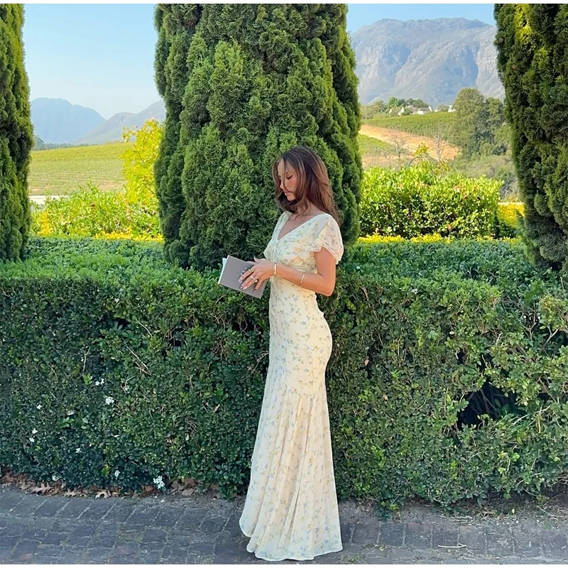 Chic Satin Lace Trim Midi Dress For Women Solid Patchwork Short Sleeve V-neck Summer Dresses 2026 Elegant Summer Holiday Gown