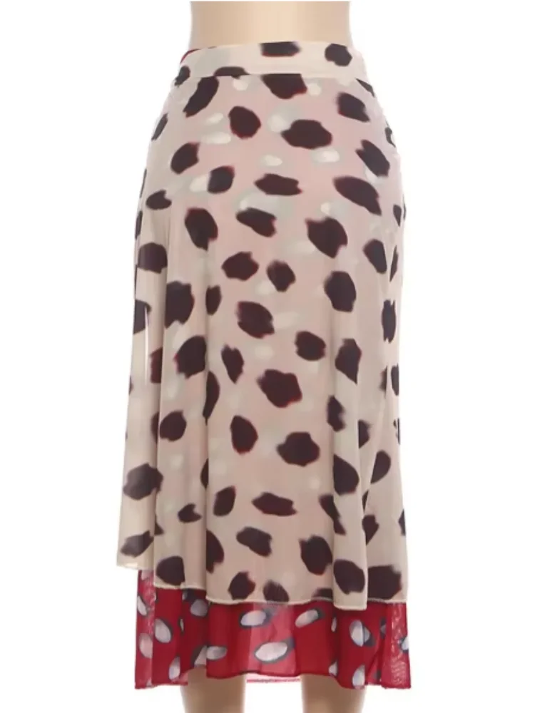 Stylish Women Animal Print Maxi Dress Chic Deep V Neck Spaghetti Straps Waist Tie Slim Fit Long Skirt Evening Party Club Outfit