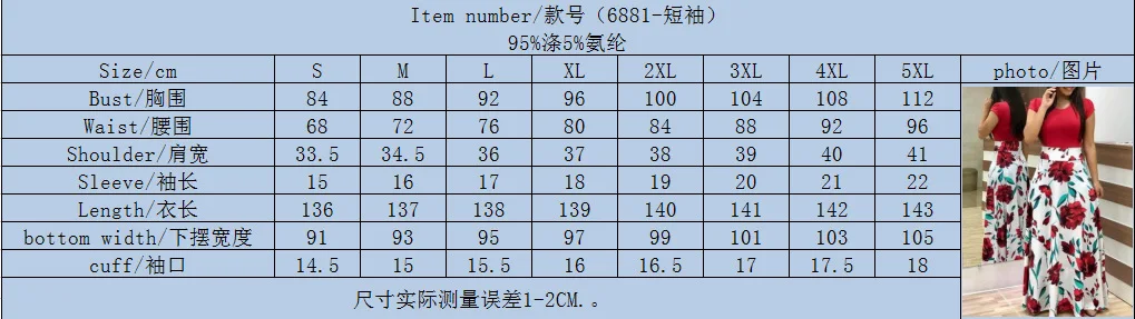 Dress Women Summer bohemain digital printing color matching round neck short sleeve hot style Dresses Casual Vestidos YRW6881