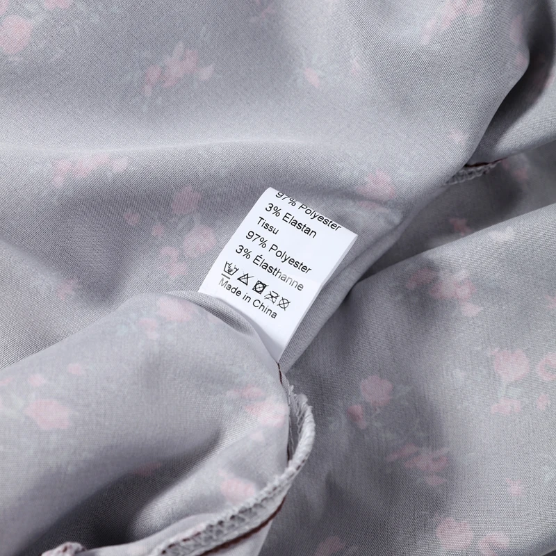 Fashion Printed Women's Dress Short Sleeve V-Neck Ruffle Waist-Closed Side Split Floral Dresses 2026 Summer Elegant Female Robe
