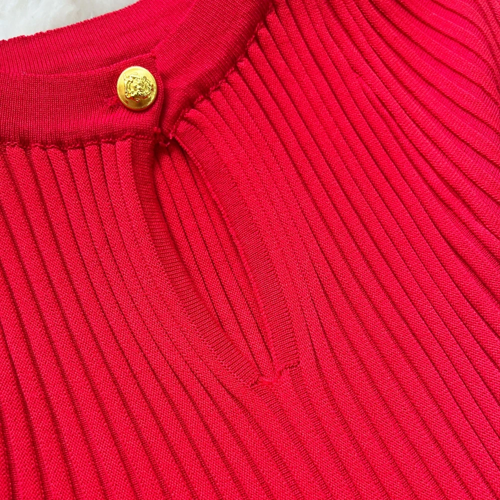 YuooMuoo Korean Fashion A-line Knitted Short Dress 2026 New Y2K Summer Red Black Pleated Party Dress Streetwear Lady Vestidos