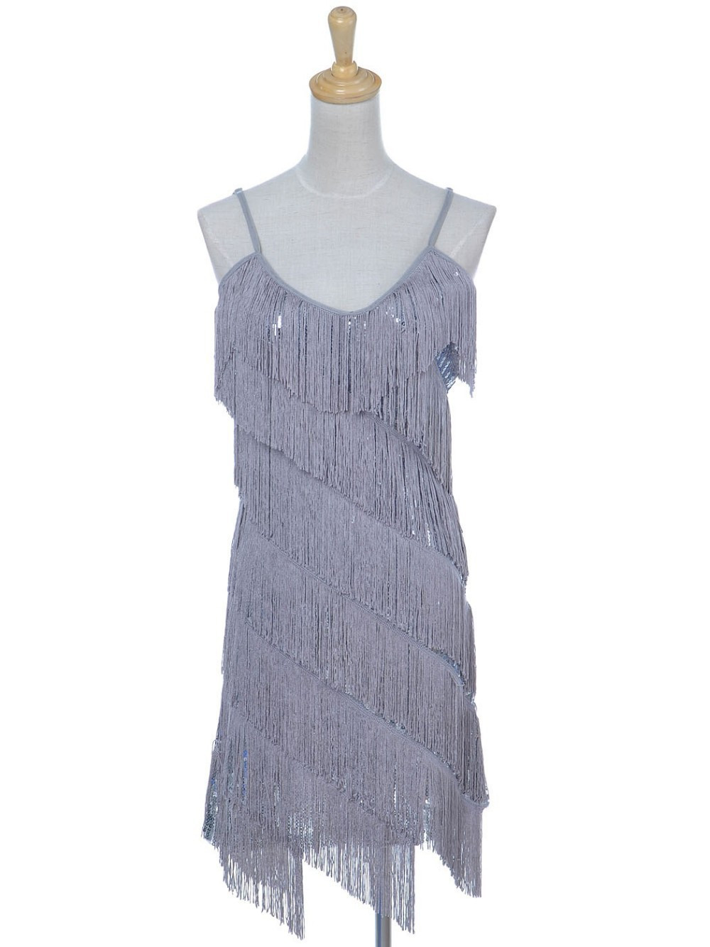 Women 1920s Vintage Great Gatsby Party Sequin Dress Sexy V-Neck Summer Cami Dress Gold Fringe Dress Vestidos Flapper Costumes