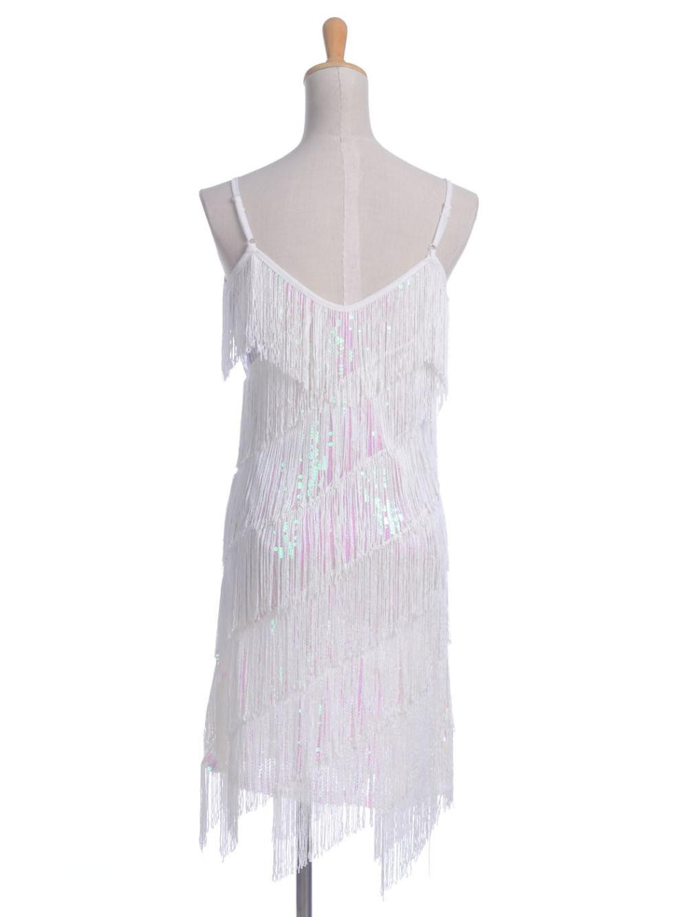 Women 1920s Vintage Great Gatsby Party Sequin Dress Sexy V-Neck Summer Cami Dress Gold Fringe Dress Vestidos Flapper Costumes