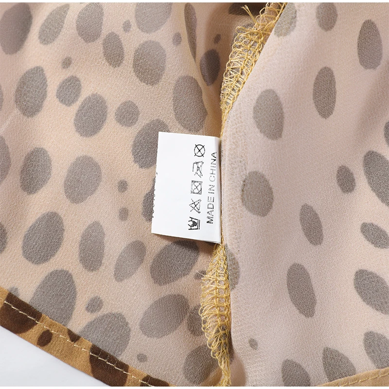 Sexy Leopard Printed Women Dress Long Sleeve See Through Hanging Neck Ribbon Lady Dresses 2026 Summer Autumn Chic Female Robe