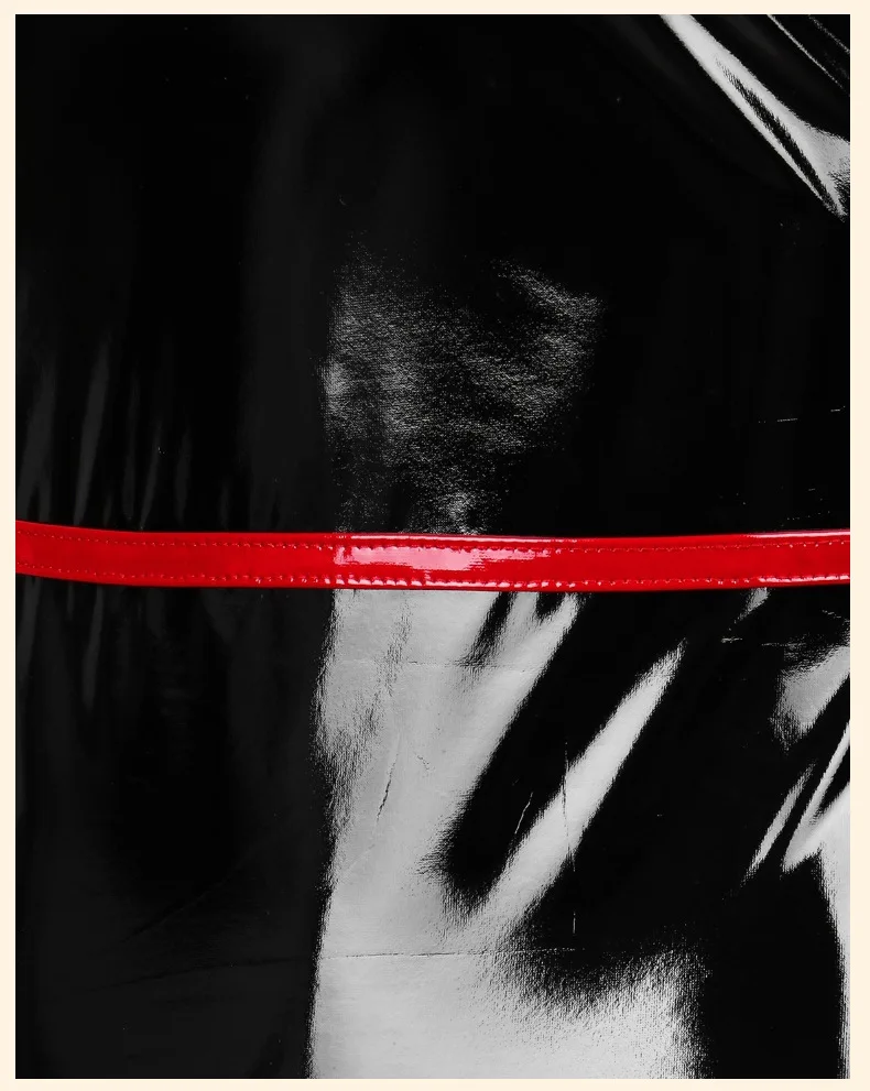 Halter Sleeveless Wet Look PVC Vestido Shiny PU Leather Hot Dress Tights Package Hip Minifalda Sexy Sundress Miniskirt Dresses