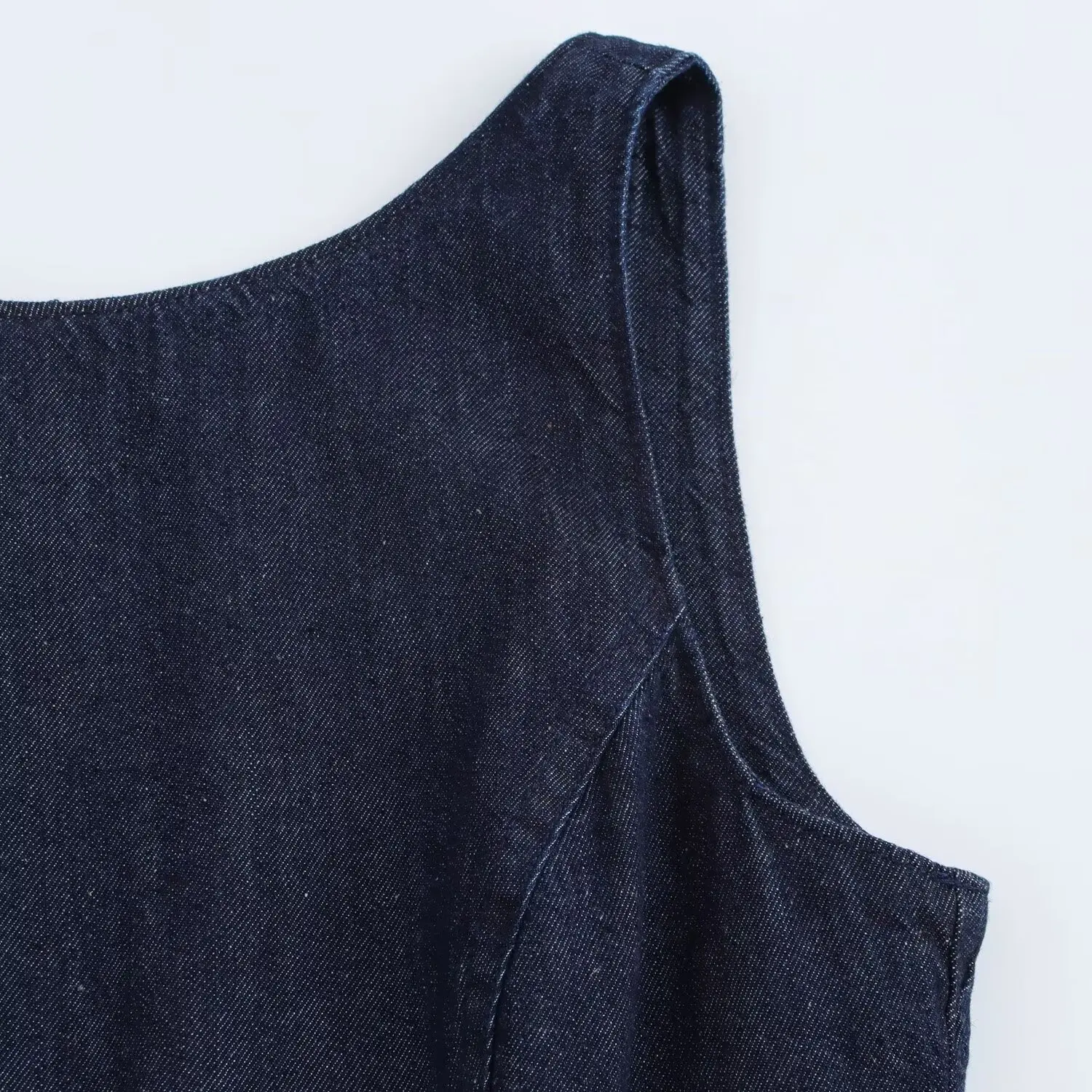 BSAY Denim Dress for Women Fashion Autumn Winter Layered Decorative Backless Mini Dresses French Chic Female Evening Clothing