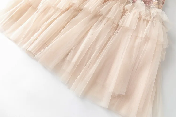 IEQJ Fashion Pink Embroidered Sequins Dress Women's Round Neck Ruffles Half Sleeves Ankle-length Dresses New 3A132