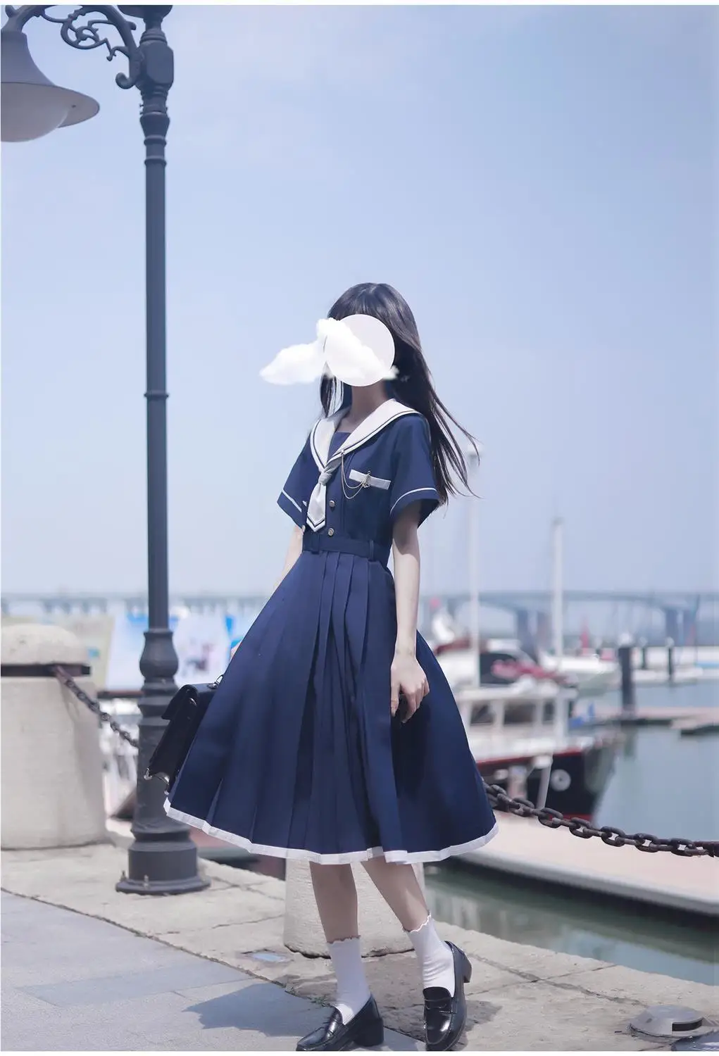 2024 New Japanese Academic Style Sweet Women's Dress Sailor Collar Kawaii Vestidos Female Lolita Dresses Summer Cute Women's JK