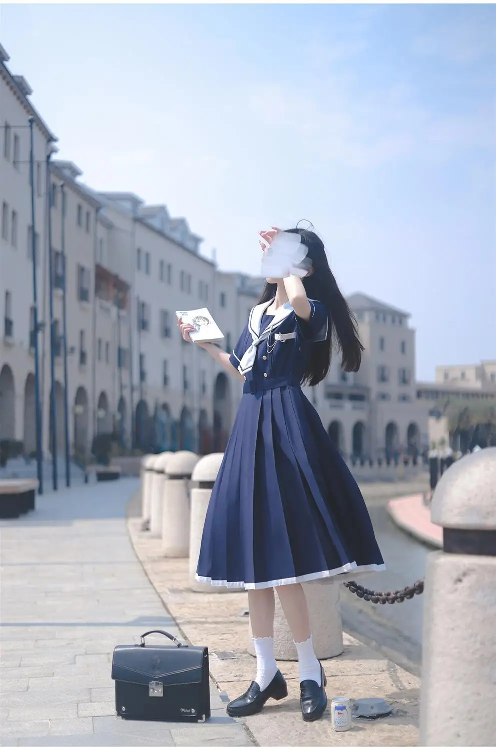 2024 New Japanese Academic Style Sweet Women's Dress Sailor Collar Kawaii Vestidos Female Lolita Dresses Summer Cute Women's JK