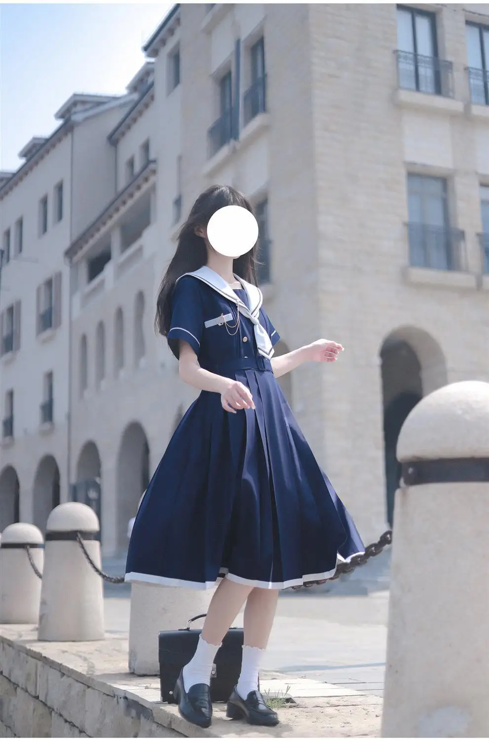 2024 New Japanese Academic Style Sweet Women's Dress Sailor Collar Kawaii Vestidos Female Lolita Dresses Summer Cute Women's JK
